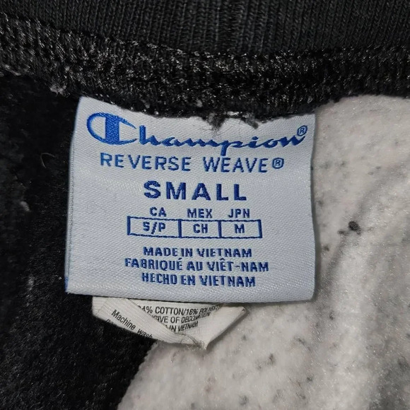 Champion Womens Reverse Weave Black White Polka Dot Plaid Jogger Pants Small - Picture 5 of 6